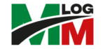 Logo di M&M LOG, M in verde grassetto, M in rosso grassetto e LOG appoggiato alla M rossa